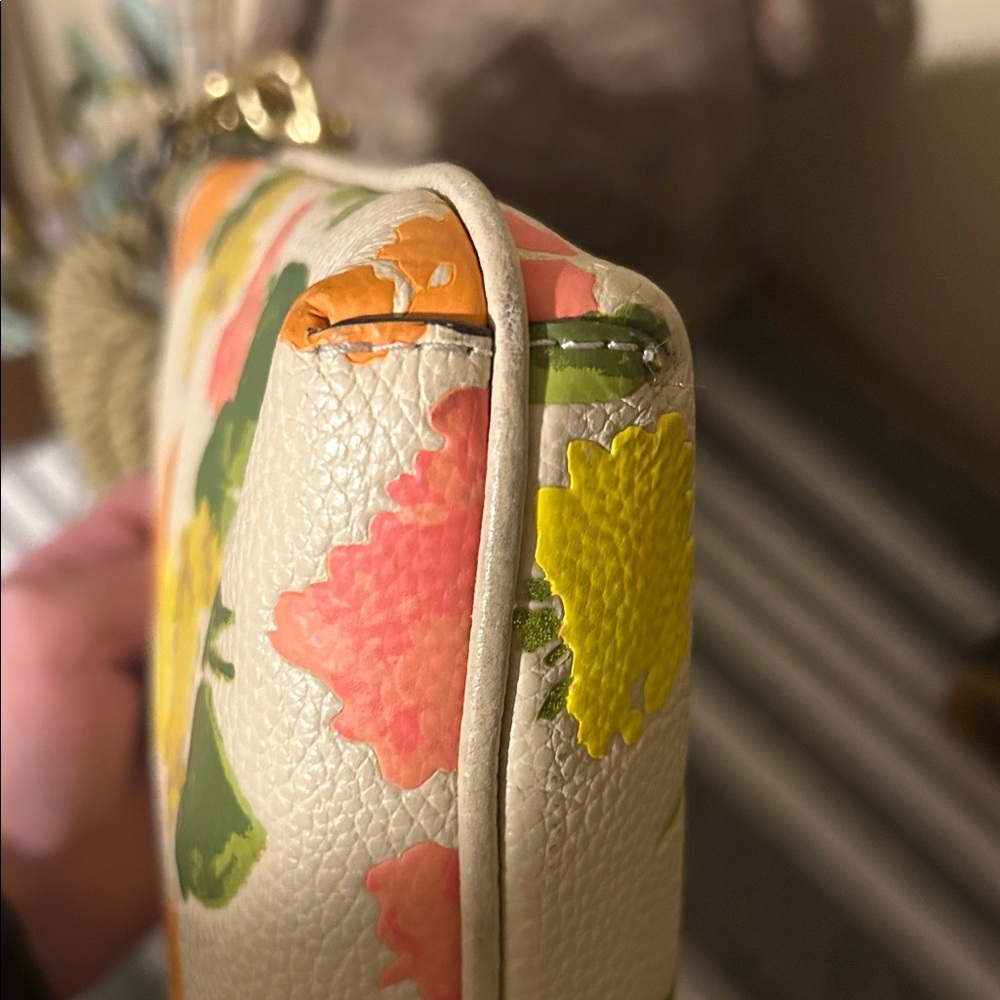 Coach Floral Crossbody Bag in Cream and Orange - Picture 4 of 9